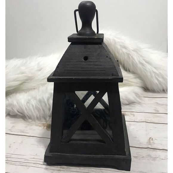 Home Decor Watch Tower Candle Holder Lantern Black - Picture 7 of 11